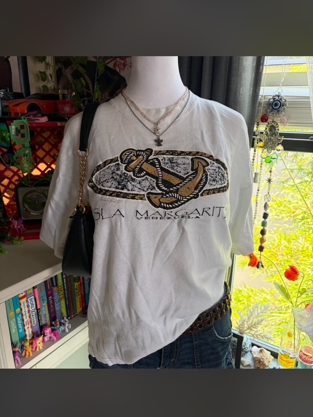 Isla Margarita Venezuela White Anchor Graphic Tee